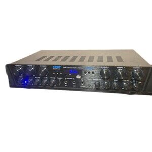 Pyle 6 Channel Bluetooth Amplifier PTA66BT FM USB AUX Home Audio Tested